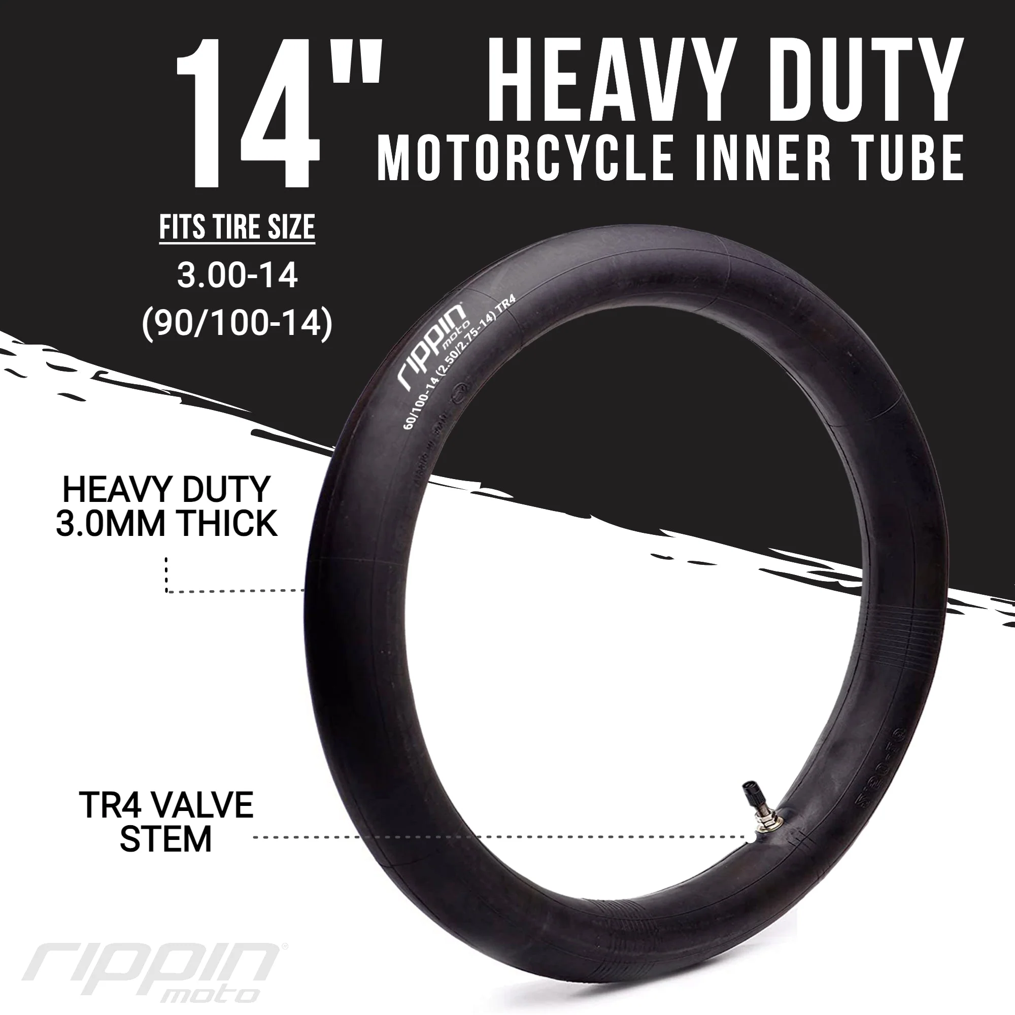 90/100-14 (3.0-14) Heavy Duty 14" Inner Tube | 3mm Thick
