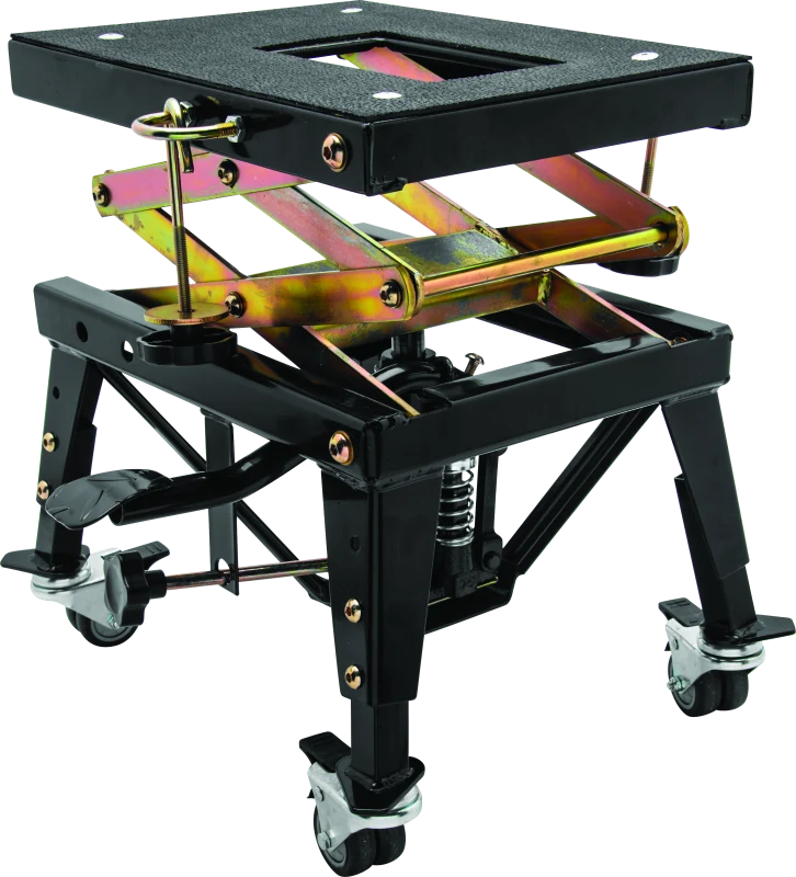 BikeMaster MX Scissor Lift with Wheels | 350 lb Dirt Bike Maintenance Stand