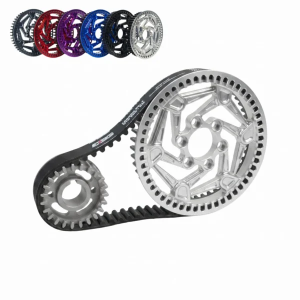 CNC Billet Primary Pulley + Belt Kit | Surron, E-Ride Pro S/SS, 79 Bike Falcon S | By EBG