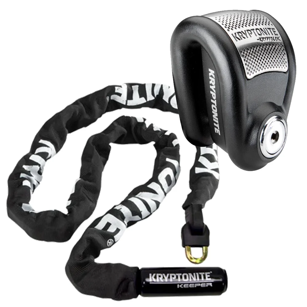 Lock Down Pack Disc Alarm + Chain Lock Security Combo| By Kryptonite  | for E-Moto and E-Scooter