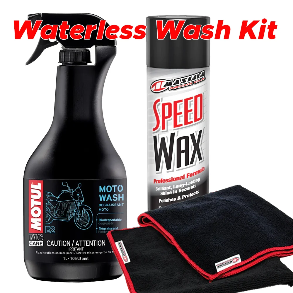 Motul & maxima Waterless Wash Kit | Full Cleaning + Detailing Kit | For E-Moto & E-Scooter Riders