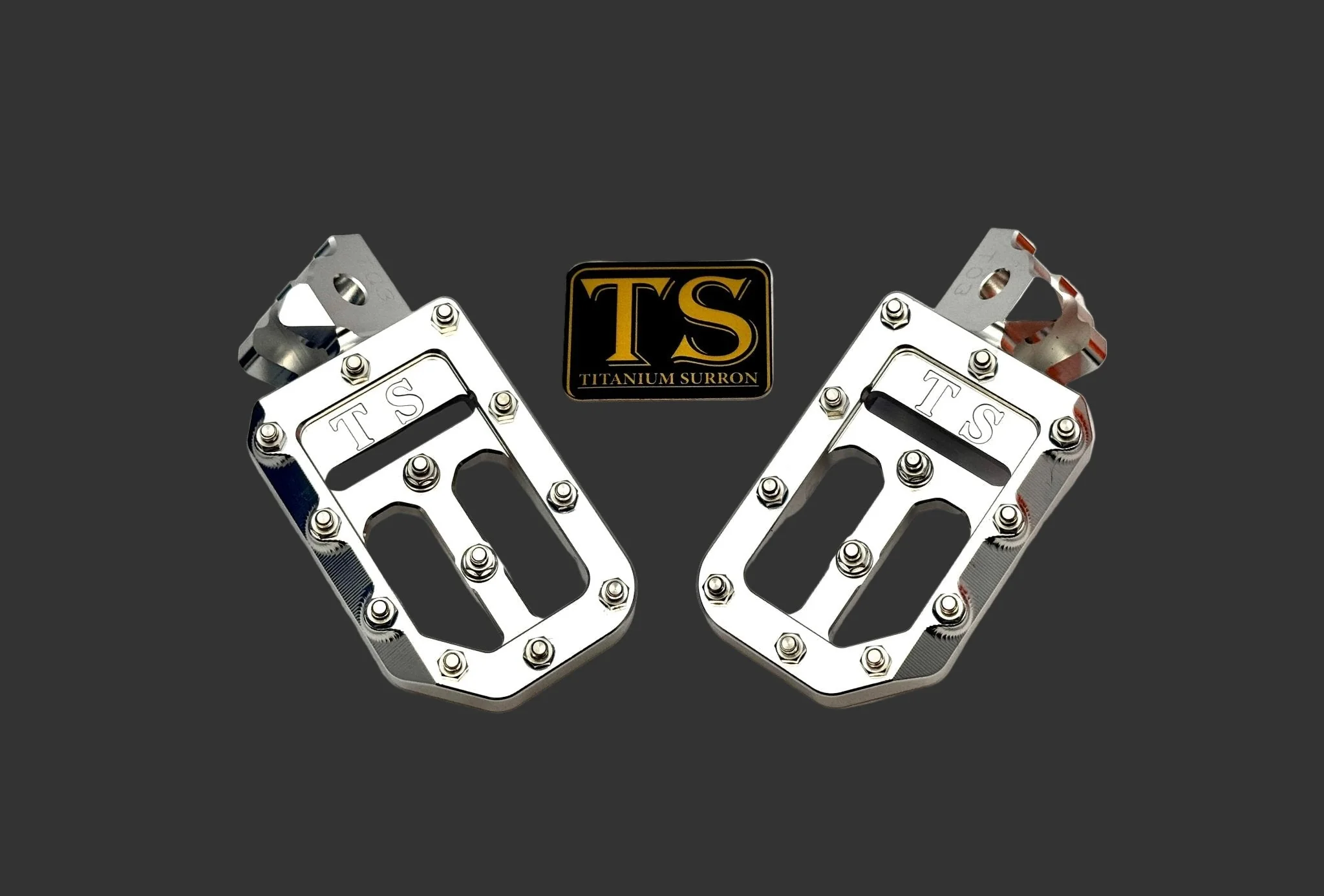 Titanium Surron Custom Foot Pegs | Surron-Style Light E-Moto
