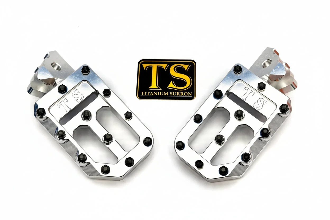 Titanium Surron Custom Foot Pegs | Surron-Style Light E-Moto