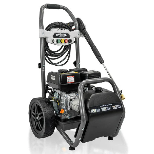 Hyundai 3400psi / 234 bar 209cc Petrol Pressure Washer, 9L/min, 10m Hose & Detergent Tank | HYW3400P - View 2