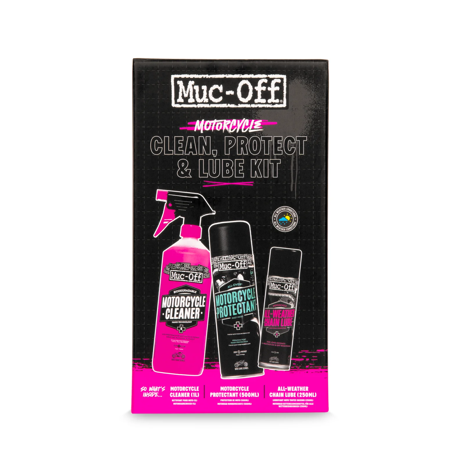 MUC OFF MOTORCYCLE CLEAN PROTECT LUBE KIT V2