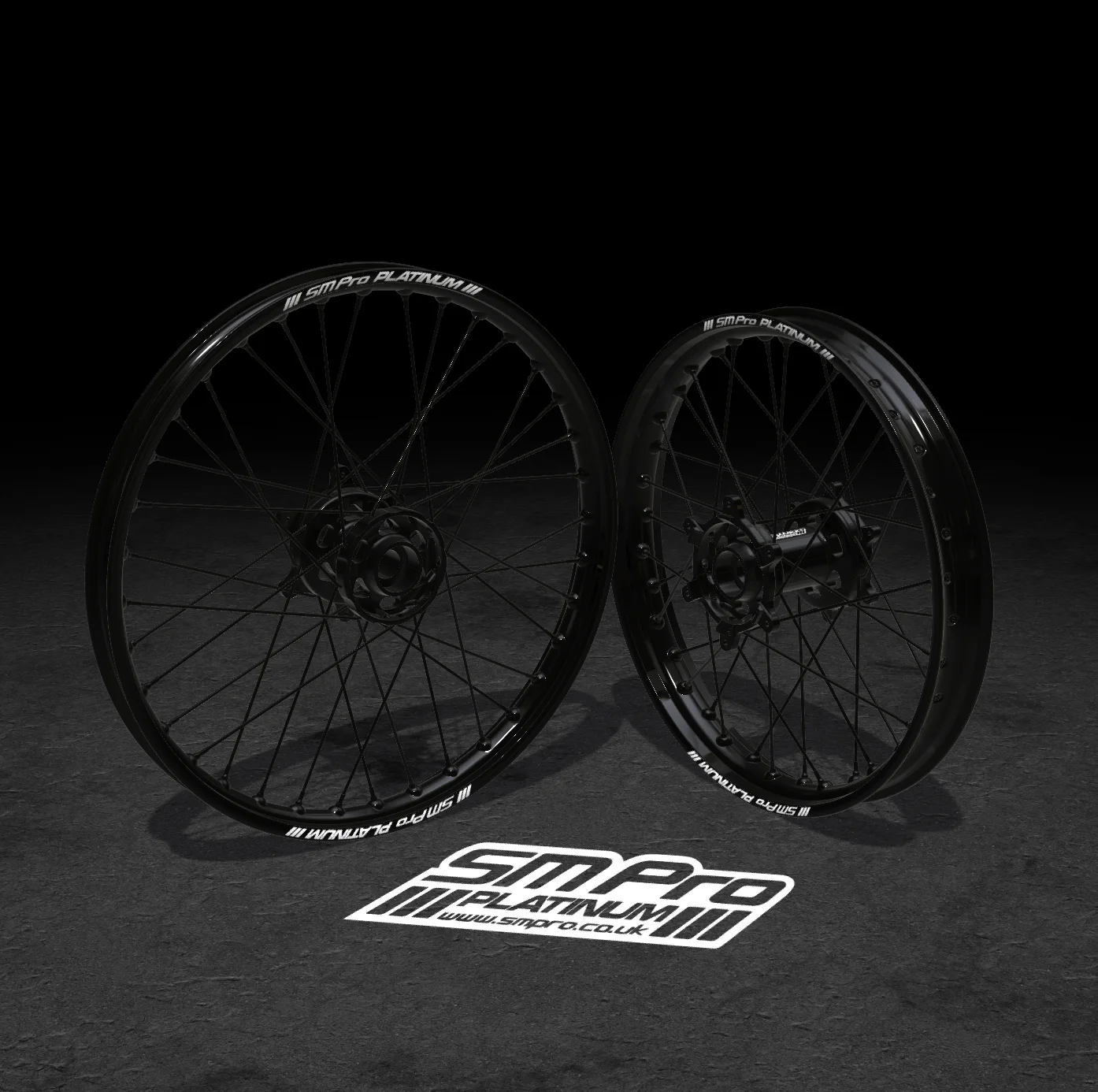 SM PRO SUR RON LIGHT BEE WHEEL SET 19/16 - ALL BLACK COMBO
