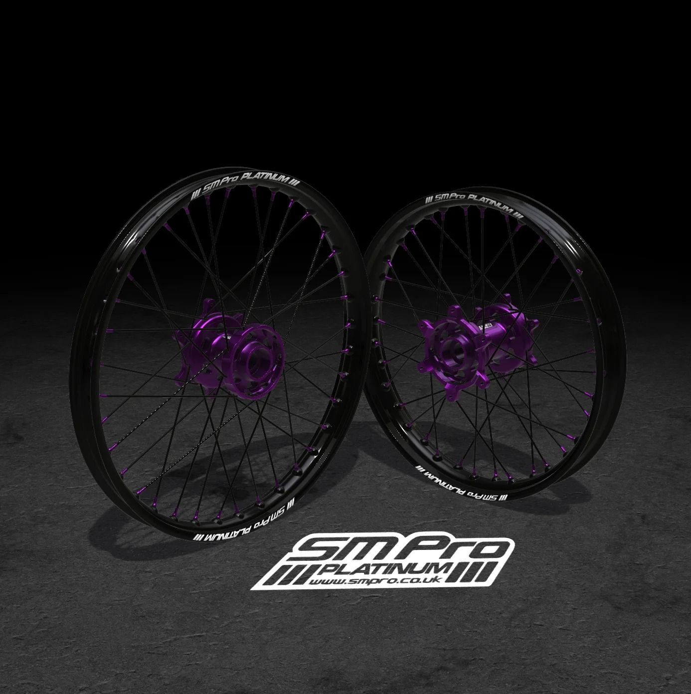 SM PRO SUR RON WHEEL SET 19/19 - STANDARD PURPLE/PURPLE/BLACK COMBO