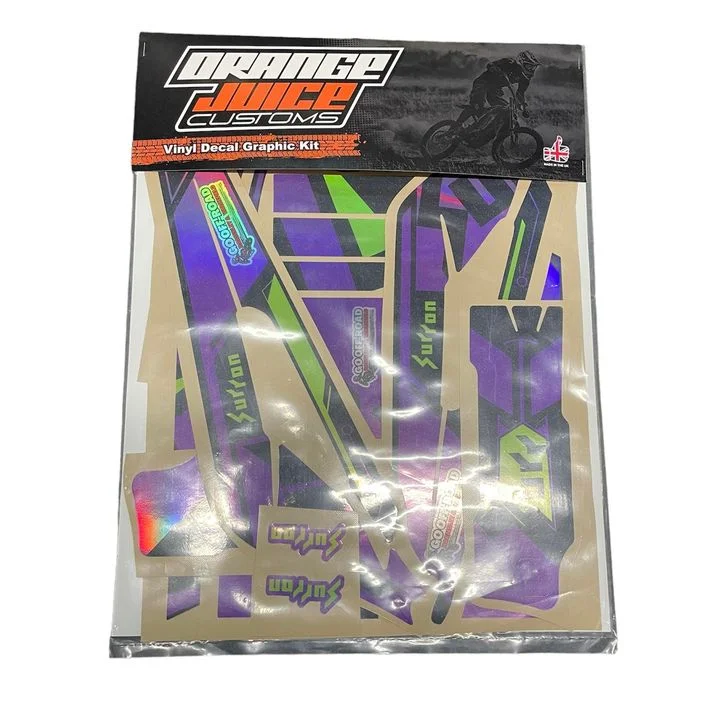 SUR RON OEM DECALS - PURPLE/GREEN HOLOGRAPHIC - View 2